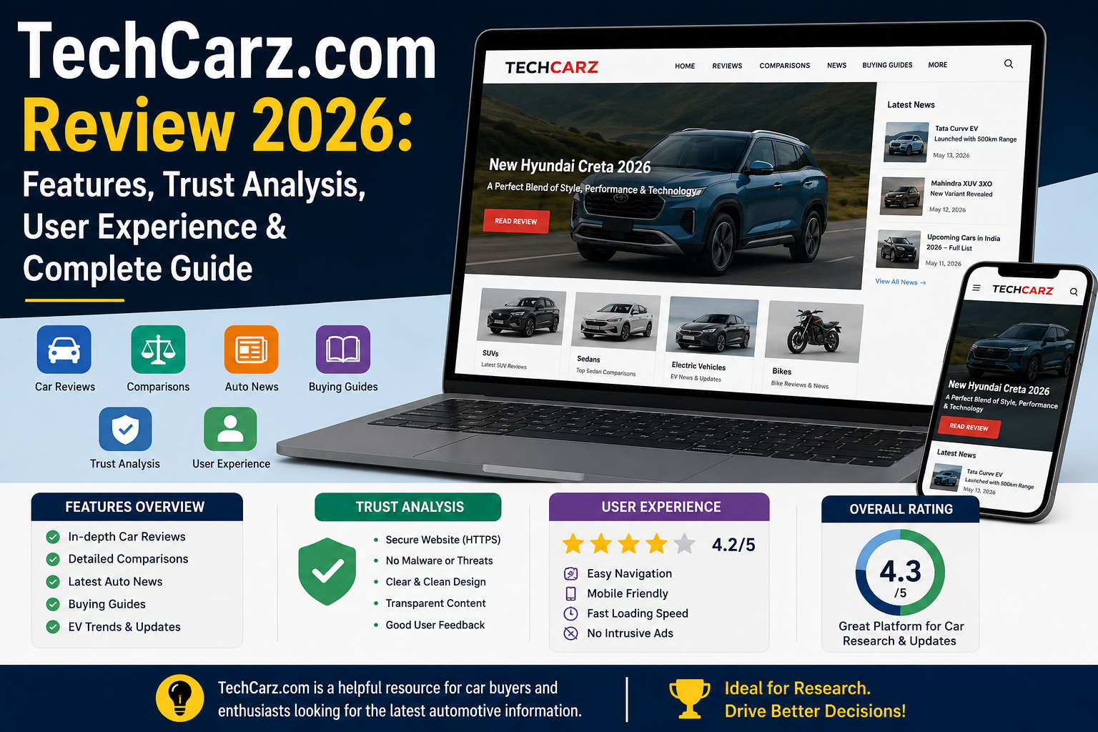 TechCarz.com Review 2026: Features, Trust Analysis, User Experience & Complete Guide