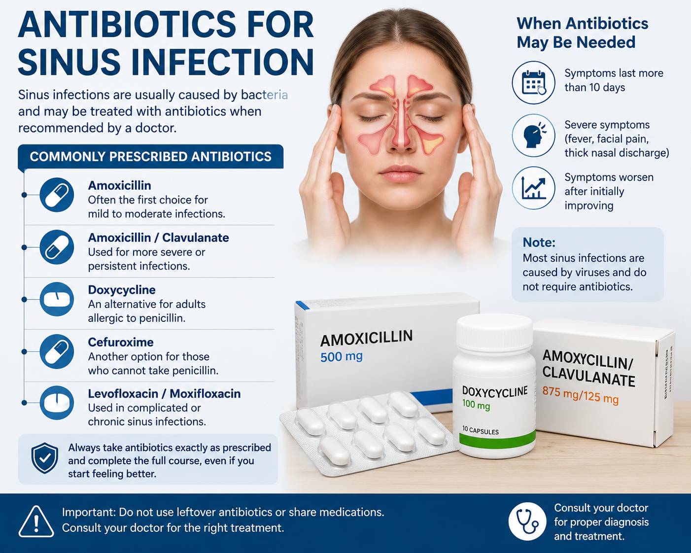 Antibiotics for Sinus Infection: Complete Guide to Treatment, Recovery, and Prevention