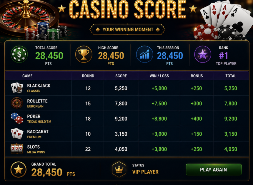 Casino Score: Complete Guide to Meaning, How It Works, and Why It Matters in Online Gaming