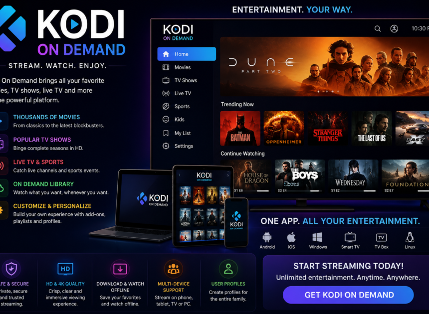 Kodi On Demand: Complete Guide to Streaming Movies, TV Shows, and Live Content Safely