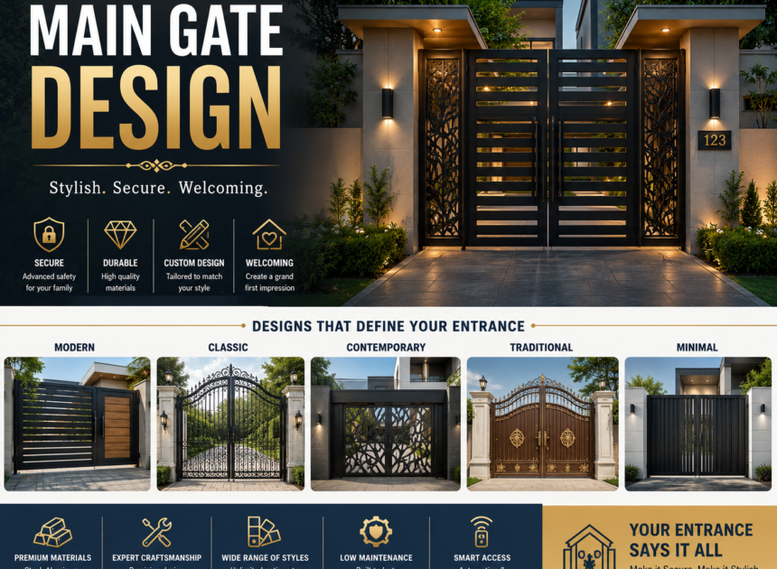 Main Gate Design: The Complete Guide to Choosing a Stylish, Secure, and Durable Entrance