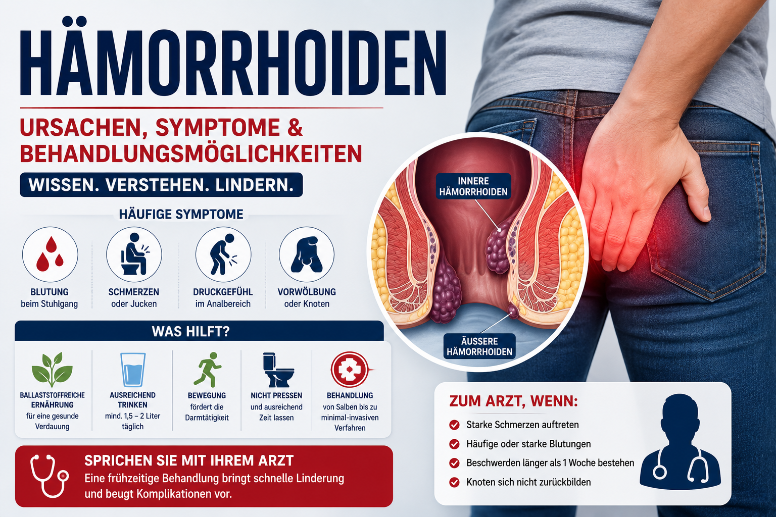 Hämorrhoiden: Alles, was Sie über Ursachen, Symptome, Behandlung und Vorbeugung wissen müssen