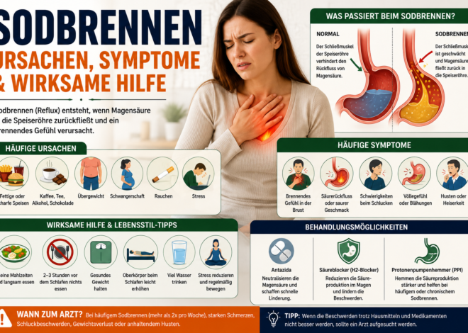 Sodbrennen: Ursachen, Symptome, Hausmittel und wirksame Behandlung