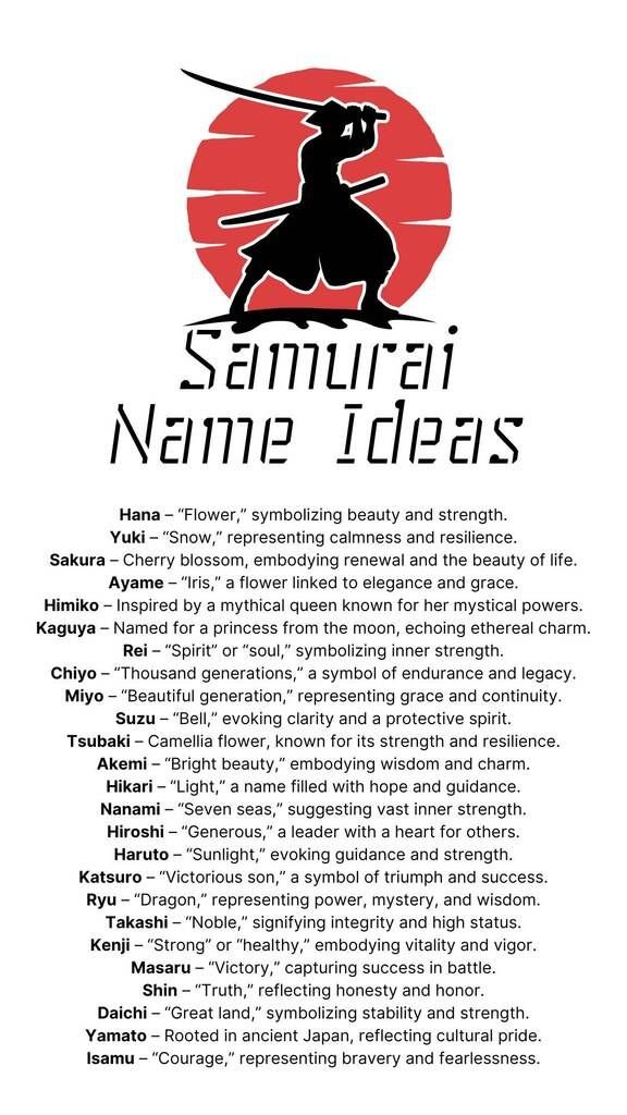 Samurai Names Meaning Origins and Traditional Japanese Warrior Names